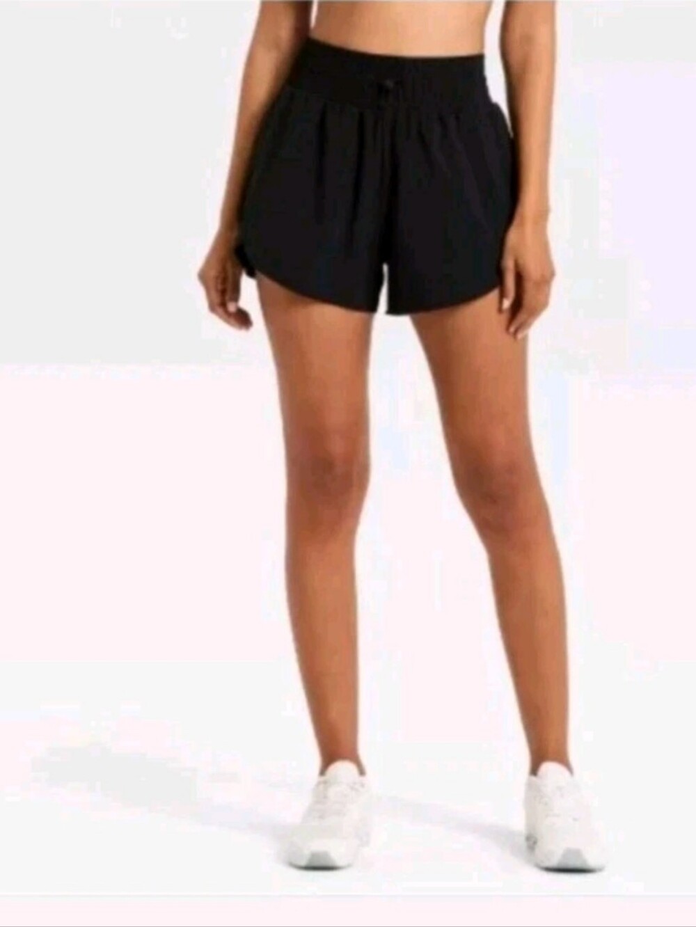 NWT All in Motion Women's High Rise Flex Shorts Black Size Med Side Zipper UPF50